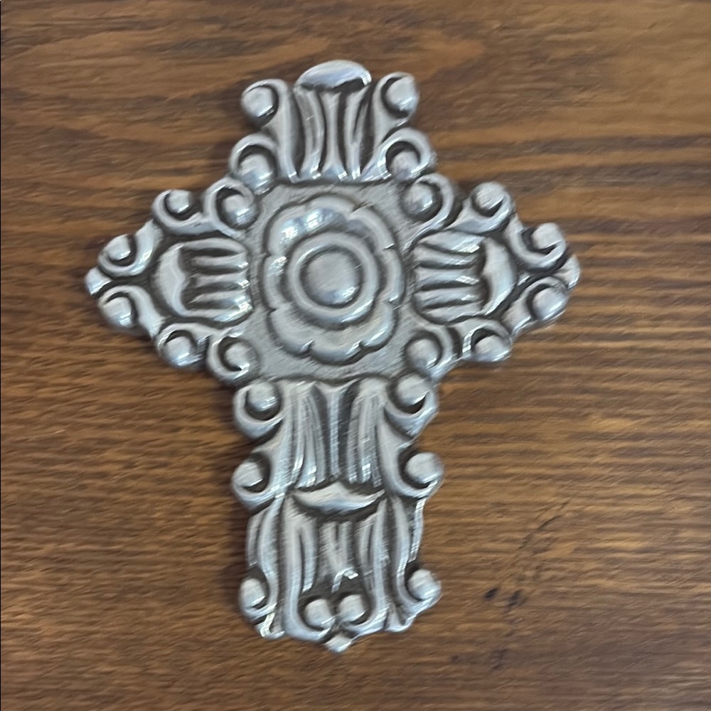 Decorative Peweter Wall Cross Mexico